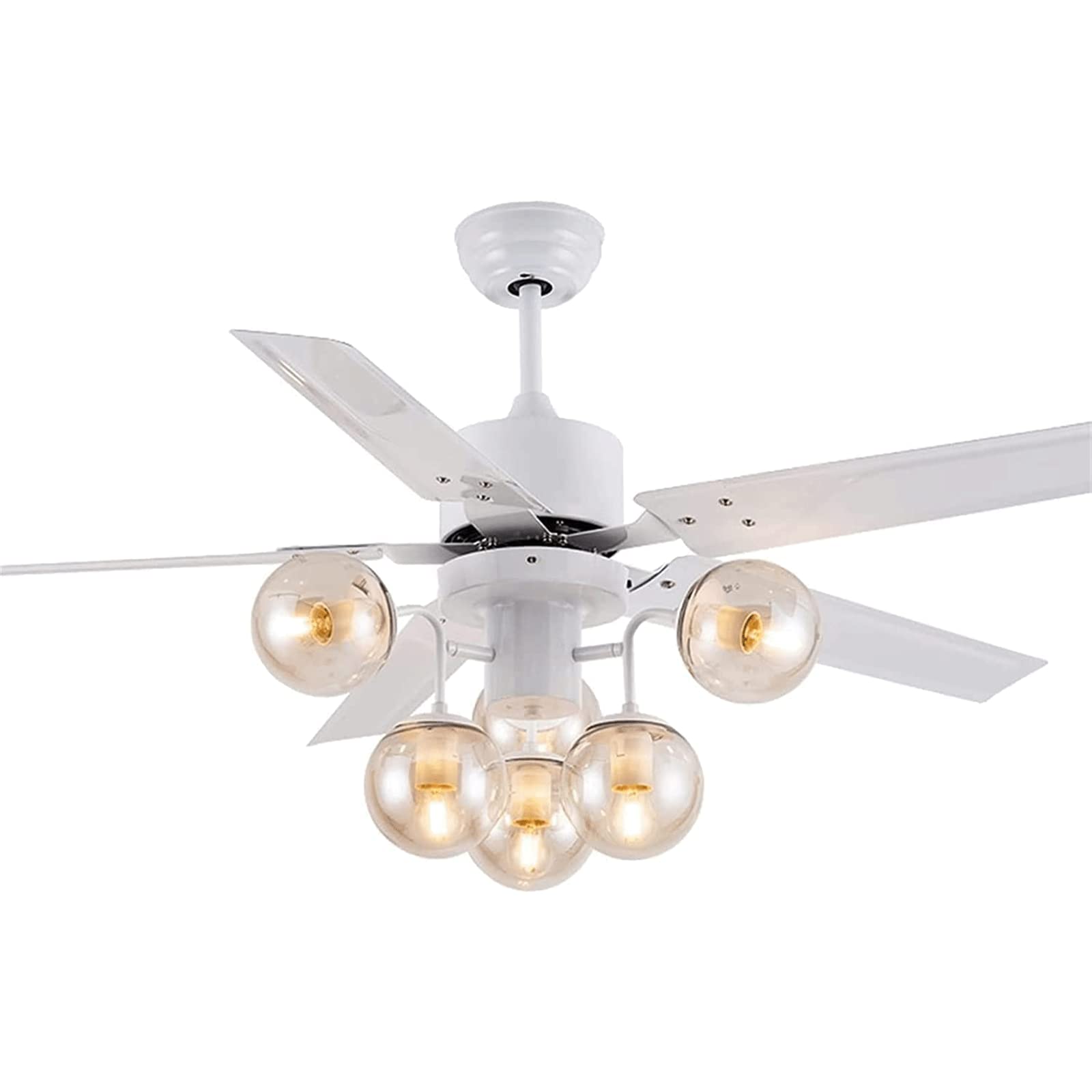 Lustre 6 lampes verre avec plafonnier ventilateur économie énergie