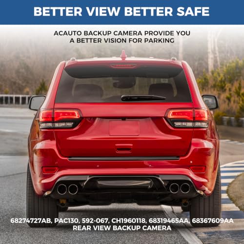Image of Rear View Backup Reverse Camera Fit for Jeep Grand Cherokee 2016-2021 2017 | Parking Back Up Assist Camera Replace#PAC130, 592-067, CH1960118, 68274727AC, 68319465AA