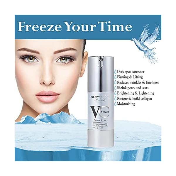 Glow-Point-Naturals-20-Natural-Vitamin-C-Serum-for-Face-with-5-Hyaluronic-Acid-5-Niacinamide-4-Kojic-Acid-Ferulic-Acid-E-B5-Skin-Lightening Glow Point Naturals, 20% Vitamin C Serum For Face With Hyaluronic Acid, 5% Niacinamide, 4% Kojic Acid, 4% D-Arbutin, VC Smart Serum
