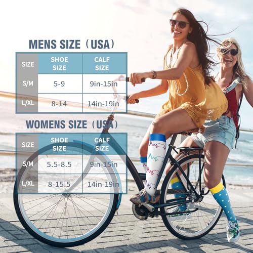 6 pack copper compression socks for women and men circulation-best support for medical runningnursingathletic