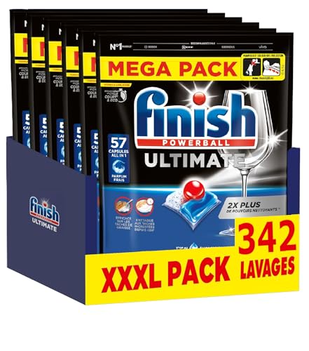 Finish Ultimate pastilles lave vaisselle, Imbattable contre les taches tenaces, 342 capsules ultimate