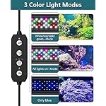Led Aquarium Light for Plants-Full Spectrum Fish Tank Light with Timer Auto On/Off, 18-24 Inch, Adjustable Brightness, White Blue Red Green Pink LEDs with Extendable Brackets for Freshwater - Image 2