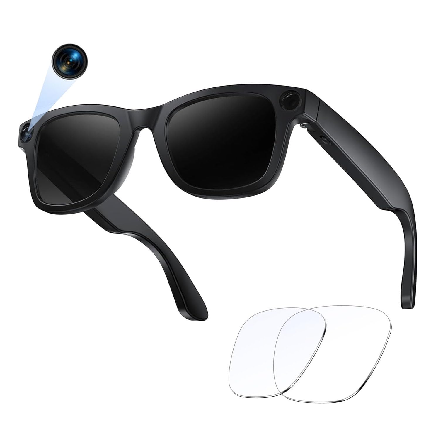 Ai Smart Glasses with Camera 8MP HD 1080P Camera Glasses for Men Women Video Recording Glasses with Audio