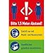 Produktbild 1 Schild Abstand Halten Schilder Maskenpflicht mindestens 1,5 Meter Mund- und Nasenschutz tragen Hände desinfizieren Schilder Abstand-Schild Hinweisschild Bunt 300x200x3 mm Hartschaumplatte