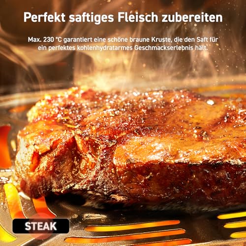 COSORI Airfryer, 7-in-1 Heissluftfritteuse, Max 230℃ & 55dB leise Heißluftfritteuse, 100+ Rezpete, Hähnchen, Steak, Speck, Tiefkühlkost, 55% energiesparend, spülmaschinenfest – Bild 5