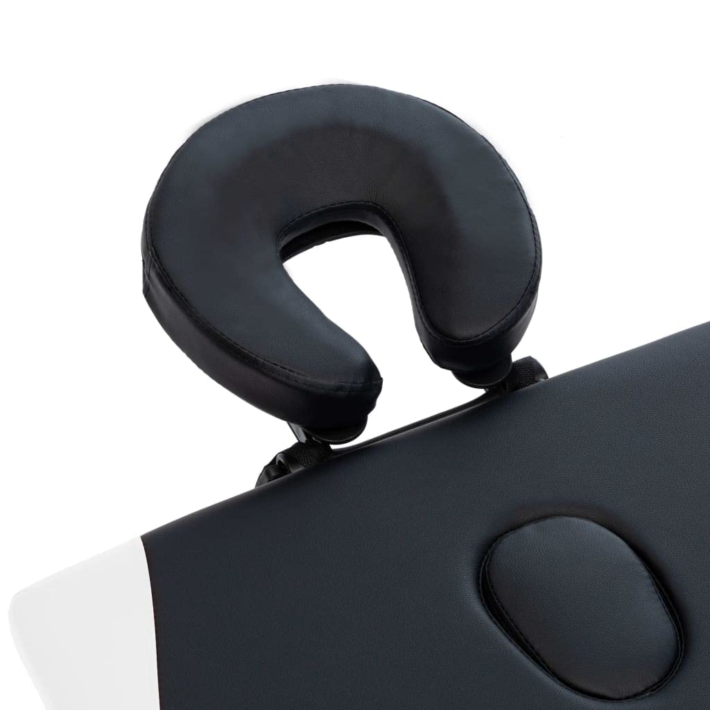 Massageliege Klappbar 2-Zonen Aluminiumgestell Schwarz und Weiß,Gesundheit & Schönheit,Körperpflege,Massage & Entspannung,Massagetische,Schwarz,15.2 kg-110228