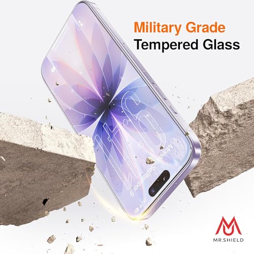 Image of Mr.Shield Screen Protector Tempered Glass for iPhone 17 and iPhone 16 Pro - 9H Hardness Screen Guard, HD Clear [1 Pack]
