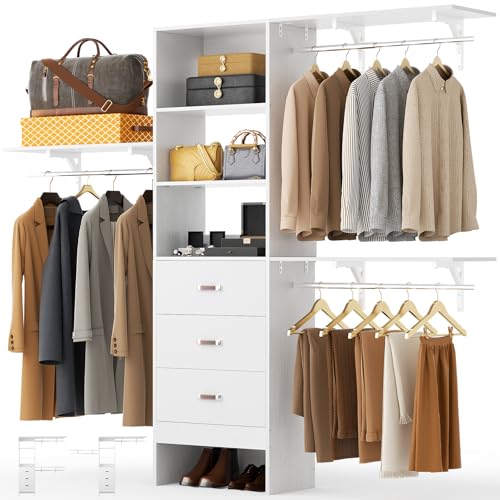 Cyclysio CS-YCJ3H Closet System, 8Ft Closet Organizer System cover