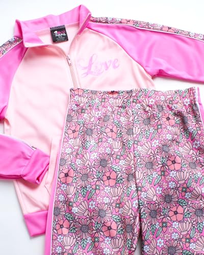 Real Love Girls' Jogger Set - 2 Piece Tricot Zip Sweatshirt and Sweatpants3
