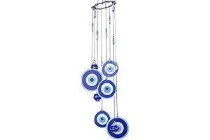 Blue Evil Eye Wind Chimes for Outside