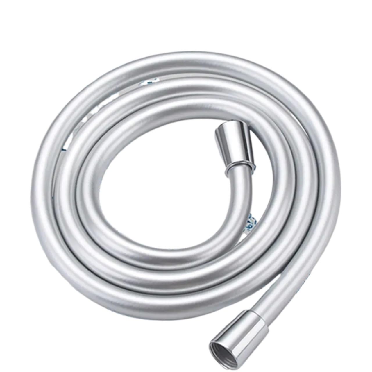 Universal Flexible Shower Hoses, High Pressure Handheld Shower Hose PVC Brass Silver Universal Interface Multiple Sizes(Type A-2m)