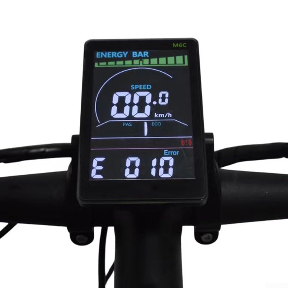 Display LCD P3C Per Bici Elettrica E Scooter – Schermo Colorato 24V-60V Con Spina SM, Indicatore Di Batteria E Velocità (Montaggio ø22.2 Mm)