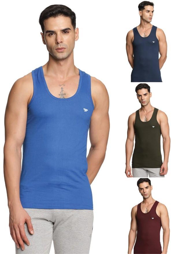 Image of Target Gold Men's Vest - 100% Cotton, Comfortable, Color Baniyan for Men(Pack of 4)(Color May Vary)