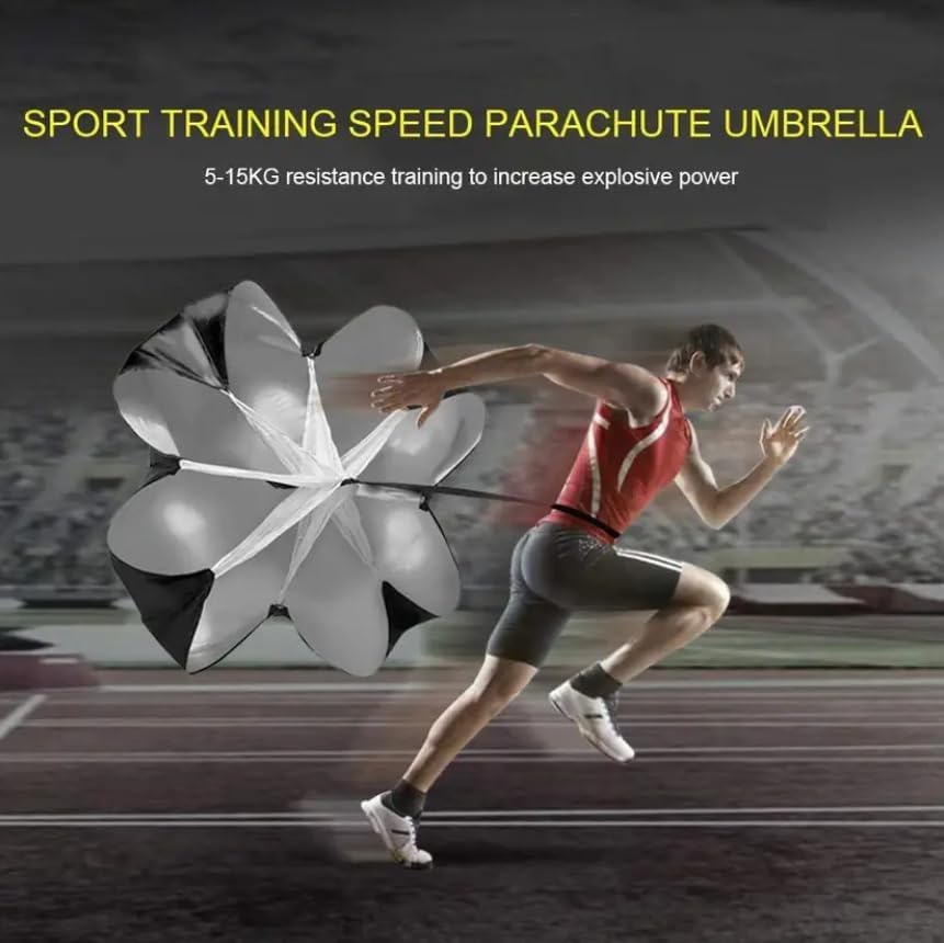 JAXTON Single Large Speed Training Chute 142.2 cm for Sprint Resistance, Agility, Strength and Endurance Workout for Athletes and Fitness Training 2