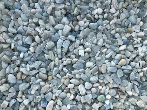 Image of GAF TREASURES 2 oz Lot Natural Aquamarine Semi Tumbled Gemstone Chips, Crushed Mini Crystals, Undrilled Crystal Chips (Aquamarine)