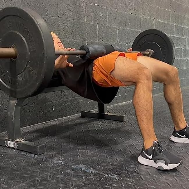 Barbell Pad Built-in Anti-Slide Design for Hip Thrusts, Squats and Lunges, Neck & Shoulder Protective Pad - Fits Standard and Olympic Bars