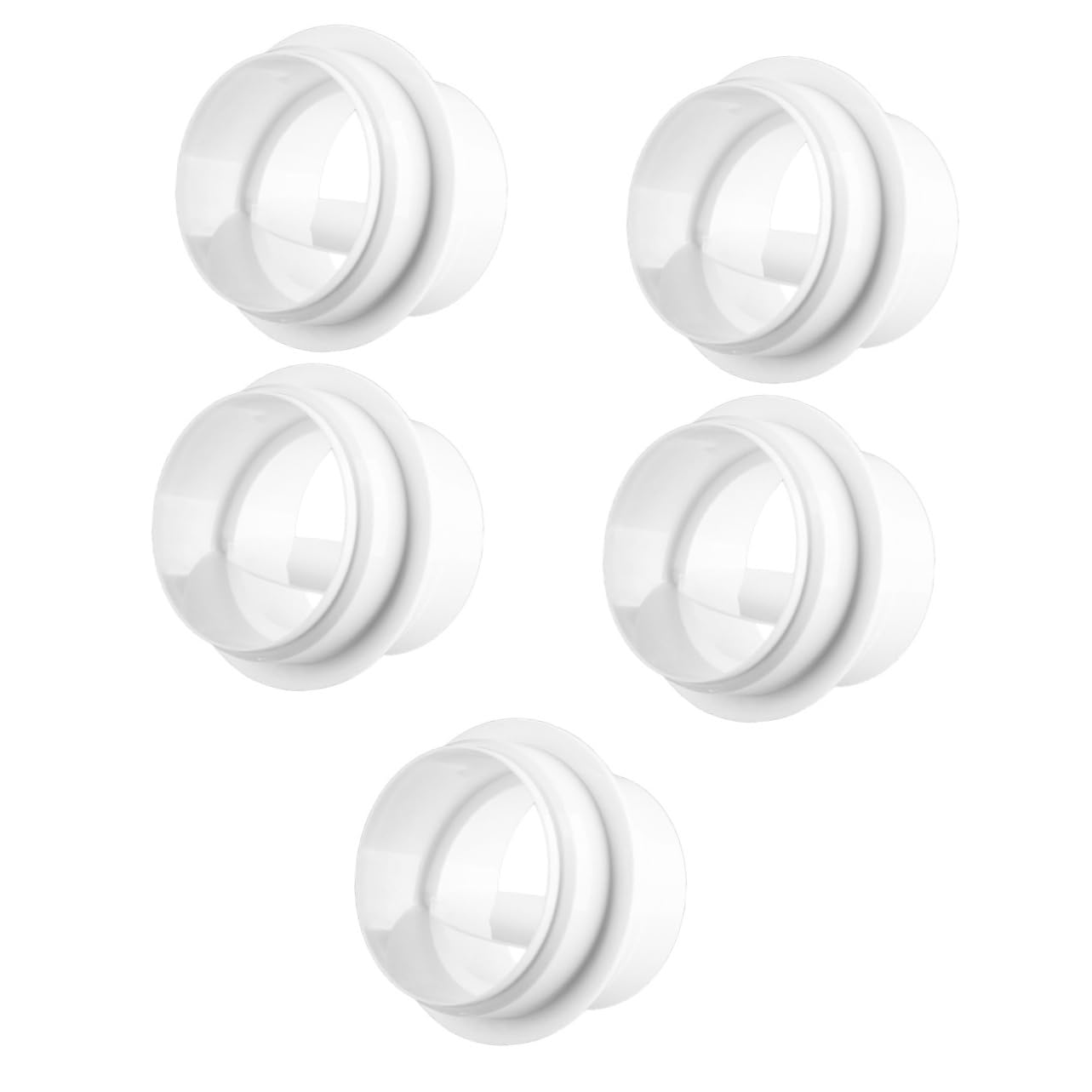 Tofficu 5 Stück Duct Connector mit Rückflussverhinderer Material Einfache Installation für Klimaanlagen und Abluftventilatoren Effektiver Luftstromblocker für Gewerbliche und Private