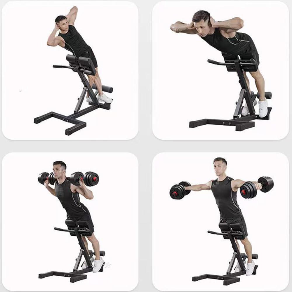 Roman Folding Waist & Hip Trainer - Back Extension Machine & Glute Trainer for Home Workouts, Inversion Table & Workout Bench Leg Extension & Back Workout Equipment