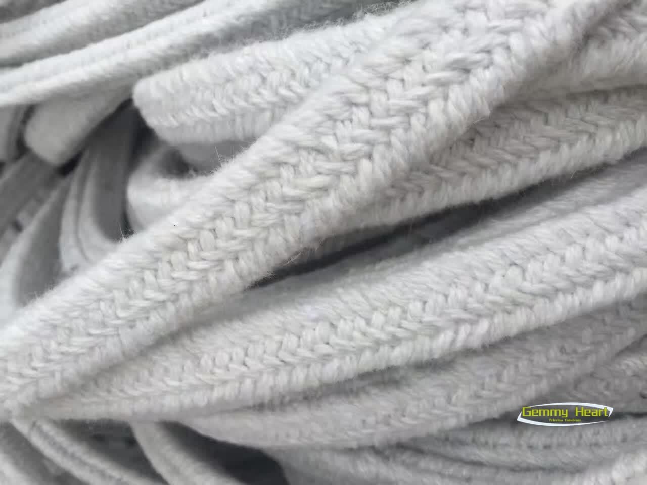 Nastro Isolante in Fibra Ceramica for Alte e Basse Temperature - Corda Isolante ignifuga da 5 m for sigillatura Industriale, 1 Pezzo(12mmx12mm)
