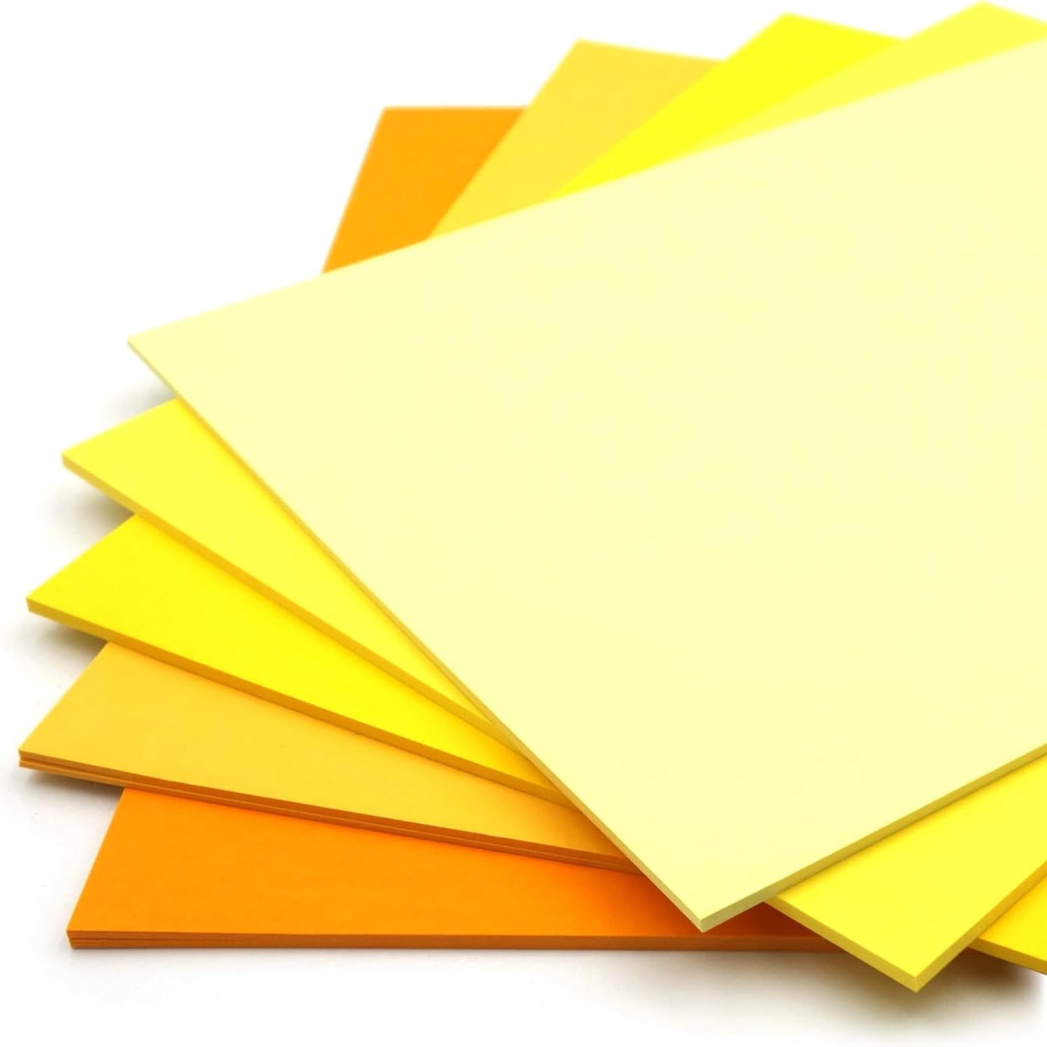 Hawksbill Paper A4 Yellow Card 220gsm – 60 Sheets 5 Shades of Yellow – Premium Coloured Cardstock for Arts Crafts Scrapbooking & Cutting Machines