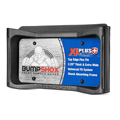 Image of BumpShox - The Ultimate Front Bumper Guard & Front Bumper Protection License Plate Frame. Tougher Than Steel! (BumpShox XL Plus (2.25 inch Thick))