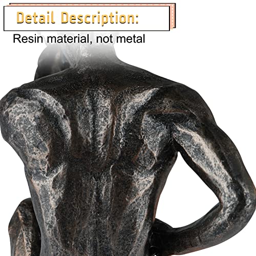 Olpchee Nordic Modern Simplicity Resin Sculpture Creative Climbing Man Wall Sculptures Hand-Finished For Art Home Decor Black (Black Posture C) #TOP3