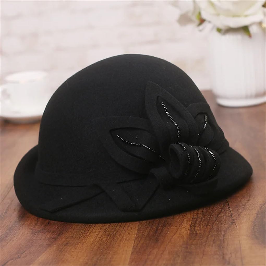 SaoBiiu Fedoras Donna Inverno Lana Donna Feltro Beret Cap Donna Fiore Cloche Hat