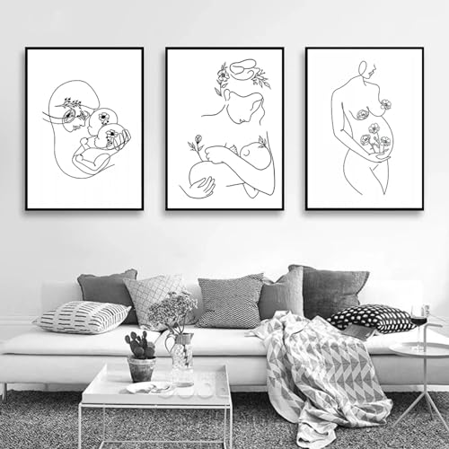 Peinture sur toile murale famille grand format 70x100cm impression haute définition