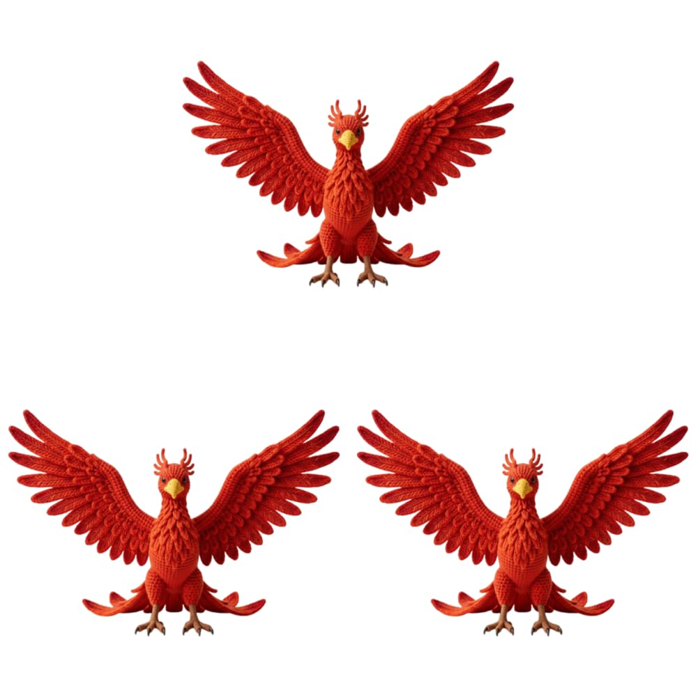 Kexpery Zestaw szydełkowy Phoenix lalki DIY dla początkujących Pełna ilustrowana instrukcja wykonania feniksa Hak, prezenty dla lalek