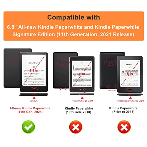 Colorful Star Floral Slim Case for Kindle Paperwhite 11th Gen 2021