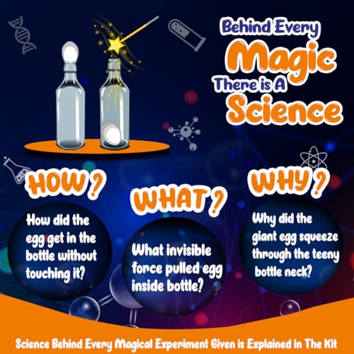 Image of HOTKEI Magicians Chem Lab Educational Science Magic Experiment Kit Toys Games for Kids Boy Girl Age 6 7 8 9 10 12 Year Scientific Magic Tricks Kit Project Toy Birthday Gifts for Boys Girls Science Kit