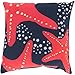 Surya RG142-1818 Indoor/Outdoor Pillow, 18-Inch by 18-Inch, Cobalt/Coral/Light Gray