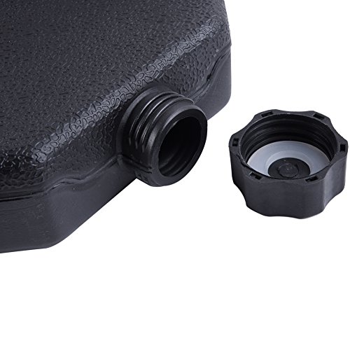 SNAIL Fillable Umbrella Weights for Offset Patio Umbrella, Sand or Water Filled Cantilever Umbrella Square Base Plate Set, Pack of 4, 176 lb After Sand Filled, Black
