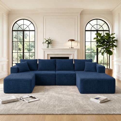 Image of 118 Inch Oversized U-Shaped Boneless Cloud Sectional Couch