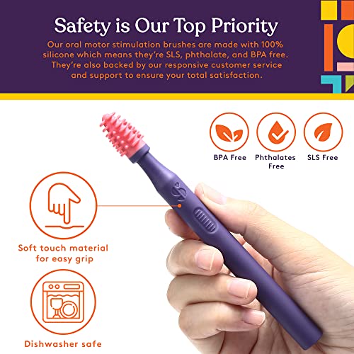 Special Supplies Sensory Mouth Brushes And Oral Stimulation Tools For Kids And Adults, 6 Pack, Wake Up Mouth For Desensitization, Soft, Flexible, Textured Silicone #TOP1