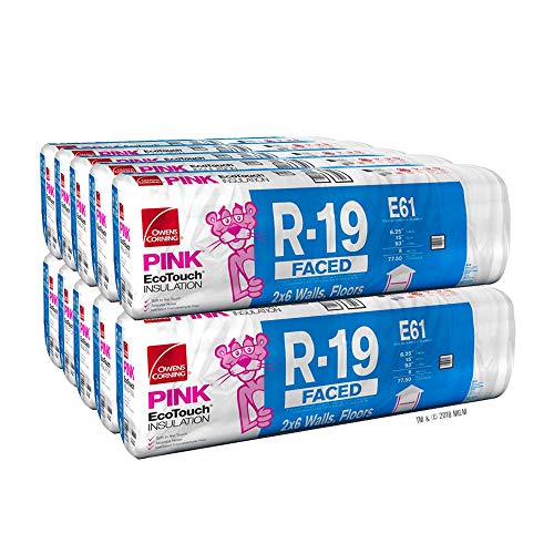 Owens Corning R-19 Fiberglass Batt Insulation Fits 2x6 Floor or Walls a Total of 10 Bags and Square Footage of 775 FT