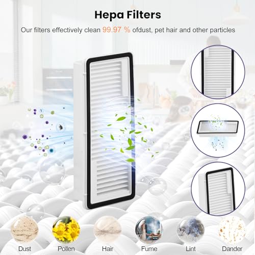 Image of 20 Pcs Accessories kit for NARWAL Freo X10 Pro Robot Vacuum, 1 Main Brush, 6 Dust Bags, 4 Hepa Filters, 4 Mop Pads, 4 Side Brushes, 1 Clean Tool, Replacement Parts with Narwal Freo X10 Pro