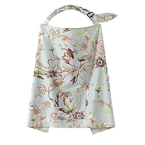 Zeuxs Mum Femme Housse en coton pour bébé allaitement allaitement Couverture Châle  Floral VANE Pattern