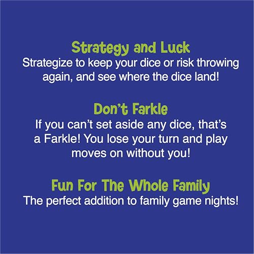 Image of Farkle Dice Games for Kids, Dice Set, Score Sheets Inc, Family Game Night