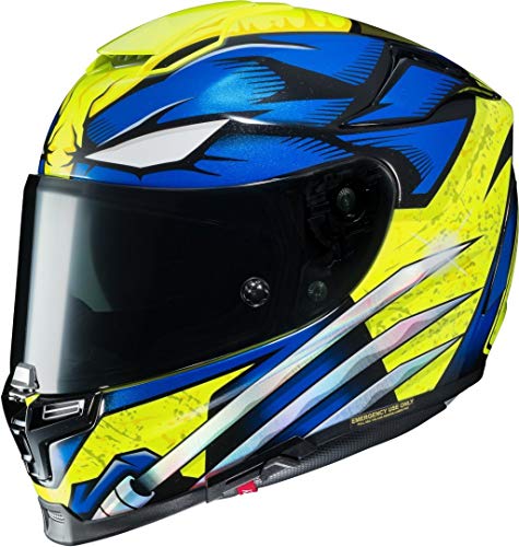 Casque moto HJC RPHA 70 WOLVERINE X-Men MC3H, Bleu/Jaune, XS