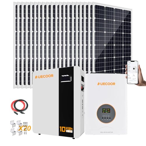 Solar Complete 9.36KWH Off-Grid System:12KW 120V/240V Split Phase Solar Inverter WiFi...