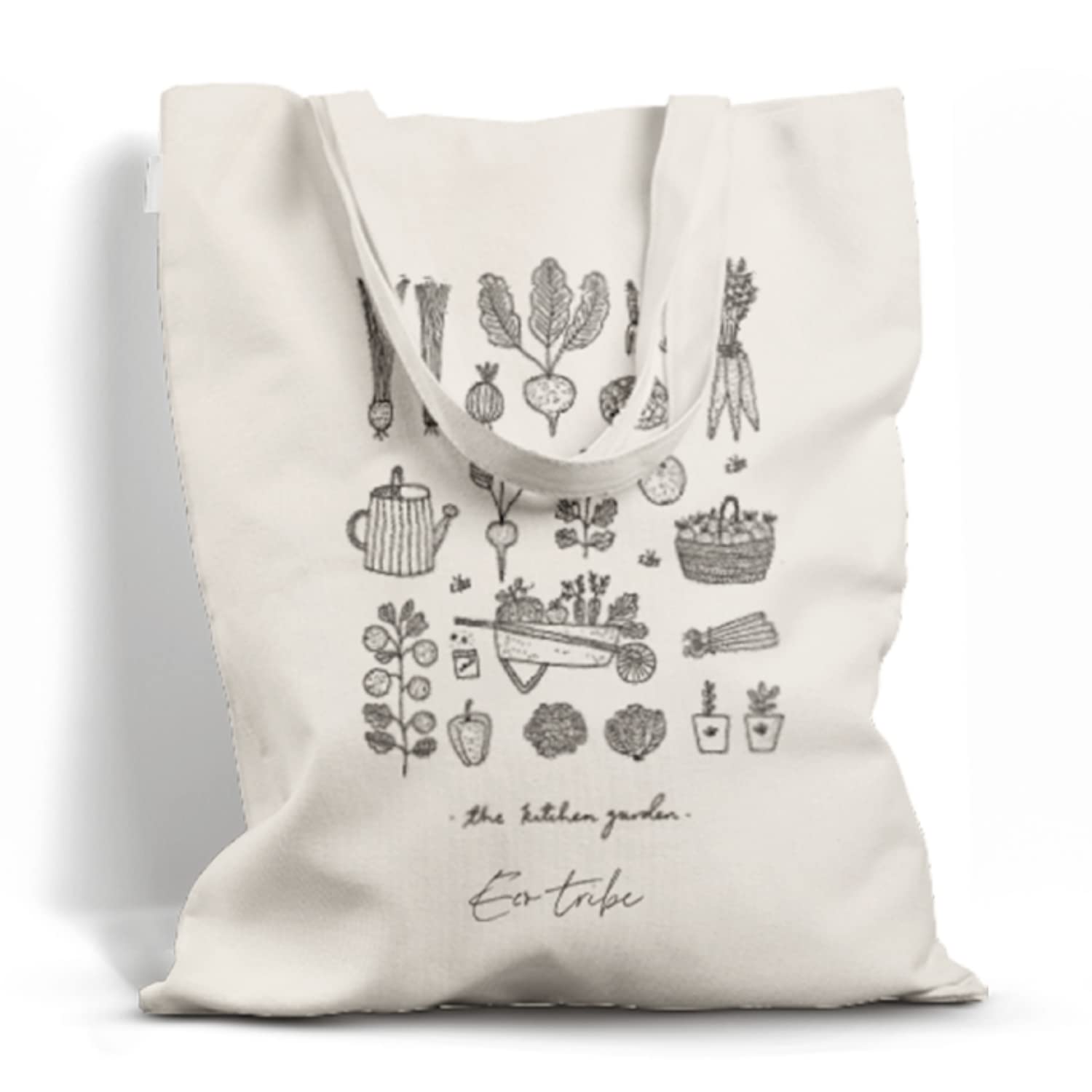 EcotribeUnisex Cotton Plain Canvas Shopping Tote Bag, Extra stong, Reusable Ecofriendly (Et-Tbag-prt_02)