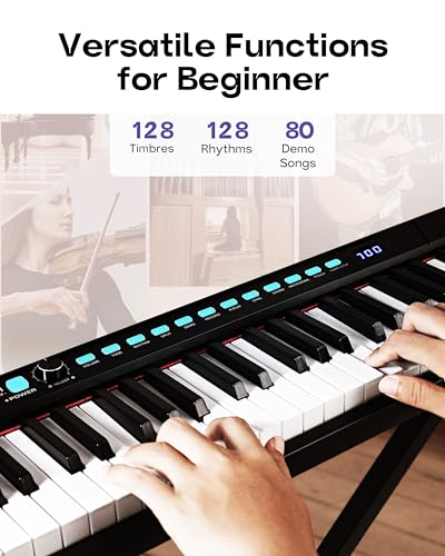 Starfavor 88 key keyboard piano, Compact Portable Digital Piano with Semi Weighted 88 Keys, Electric Piano Keyboard Set for Beginners with Stand, Large Headphones, Sustain Pedal, Carrying Piano Case 5 Starfavor 88 key keyboard piano, Compact Portable Digital Piano with Semi Weighted 88 Keys, Electric Piano Keyboard Set for Beginners with Stand, Large Headphones, Sustain Pedal, Carrying Piano Case - Image 3