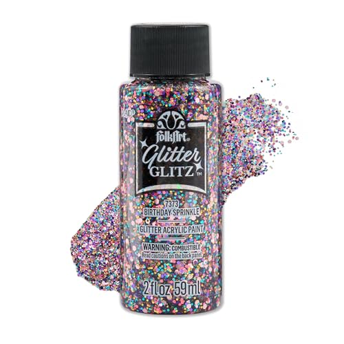 FolkArt Glitter Glitz Acrylic Craft Paint Birthday Sprinkle 2 fl oz
