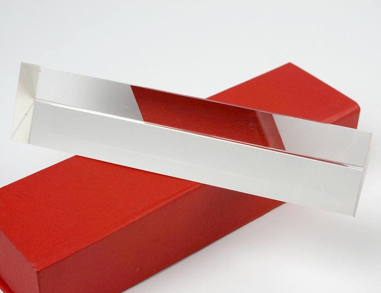 40x40x180mm K9 Crystal Triangular Prism for Teaching Light Spectrum Physics Photo Optical Instruments Rainbow Experiment