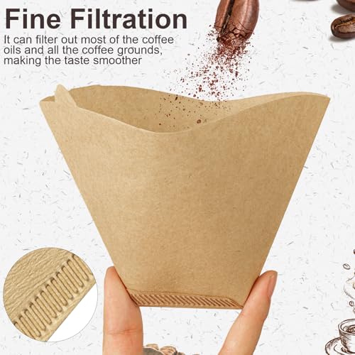 Image of 240Pcs Coffee Filters #4, Unbleached Natural Coffee Filters 8-12 Cup, Disposable Coffee Filters, Cone Paper Compatible with Ninja Coffee Maker, Pour Over and Drip Coffee Maker