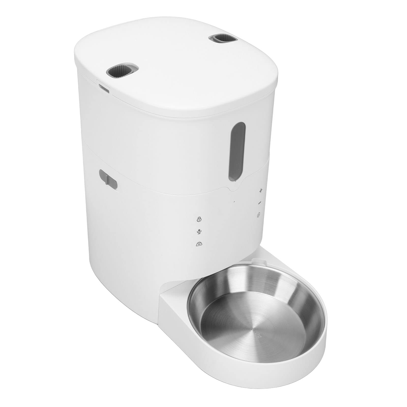 Zerodis Distributore Automatico di Cibo per Animali Domestici, Distributore Automatico di Cibo per Animali Domestici con Alimentazione Temporizzata per 6 Pasti, Ciotola in Acciaio