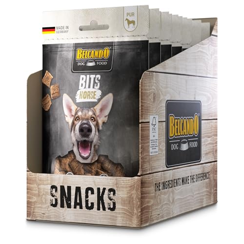 Belcando Bits Horse | 7er Pack | 7 x 90 g | Snack für Hunde | Mit extra viel Fleisch | Nur eine tierische Proteinquelle | Ohne Getreide | Ohne Verwendung von Zucker