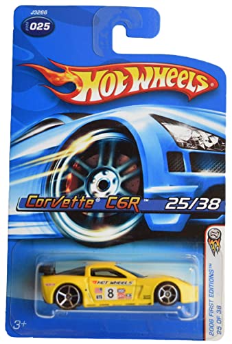 Hot Wheels Corvette C6R - 2006 First Editions 25/38 - Yellow miniatura 1