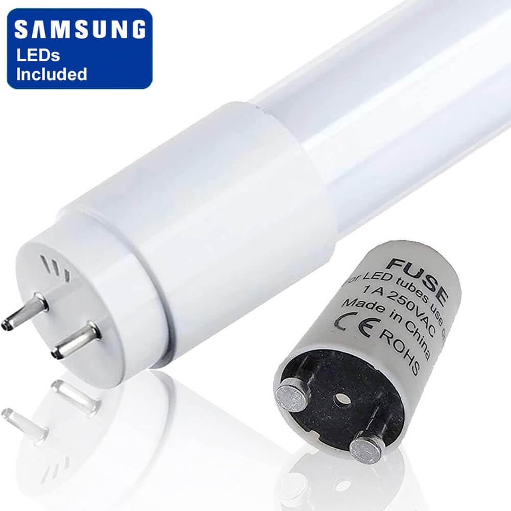 Pack x10 Tubo LED 120cm 18W, Fluorescente Standard T8 G13, Ángulo 300º, 2000 lumenes, Iluminación interior de techo, Bajo consumo y Alta luminosidad, Cebador LED incluido, Luz Blanca Fría (5700K)